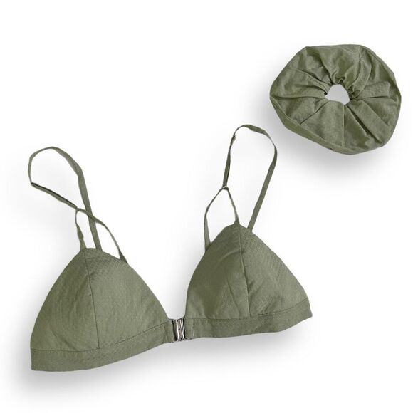 Modified / Upcycled Atoir‎ Orion Bralette in Fog Green - Picture 1 of 8